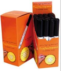 Tusjtavlepenner (eske à 20 stk). Svart