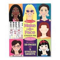 Make-a-face Fashion Faces Sticker Pad