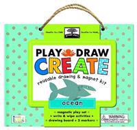 Play, Draw, Create Reuseable Drawing & Magnet Kit: Ocean [With Magnetic Board and Magnet(s) and 5 Dry-Erase Markers]