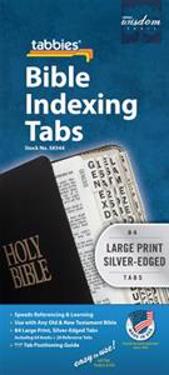 Large Print Bible Indexing Tabs - Silver: Bible Indexing Tabs