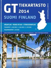 GT tiekartasto Suomi- Finland 2014, 1:100 000/1:200 000/1:250 000