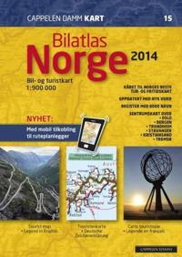 Bilatlas Norge 2014; bil- og turistkart = tourist map = Touristenkarte = carte touristique