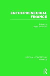 Klonowski: Entrepreneurial Finance, 4-Vol. Set