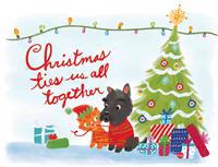 Christmas Ties Us All Together Holiday Embellished Notecards