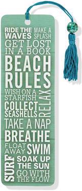 Beach Rules Beaded Bookmark