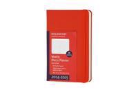 2015 Moleskine Red Pocket Diary Weekly Horizontal Hard 18 Month