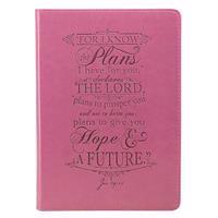 Pink Lux-Leather Journal I Know the Plans