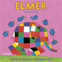 Elmer the Patchwork Elephant family organiser wall calendar 2015 (Art calendar)