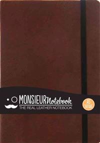 Monsieur Notebook Brown Leather Dot Grid Medium