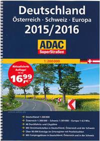 ADAC SuperStraßen Deutschland, Österreich, Schweiz, Europa 2015/2016. 1 : 200 000