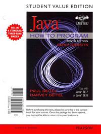 Student Value Edition for Java How to Program, Early Objects