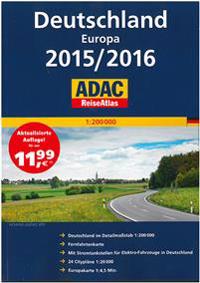 ADAC ReiseAtlas Deutschland, Europa 2015/2016 1:200 000