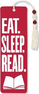 Eat. Sleep. Read. Beaded Bookmark