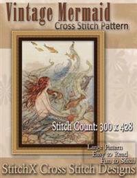 Vintage Mermaid Cross Stitch Pattern
