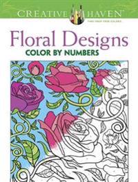 Floral Design Color by Number Coloring Book