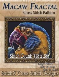 Macaw Fractal Cross Stitch Pattern