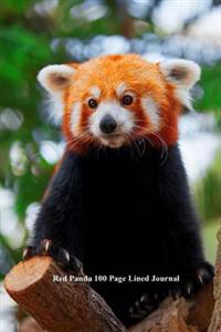 Red Panda 100 Page Lined Journal: Blank 100 Page Lined Journal for Your Thoughts, Ideas, and Inspiration