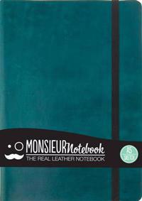 Monsieur Notebook- Real Leather A5 Turquoise Sketch