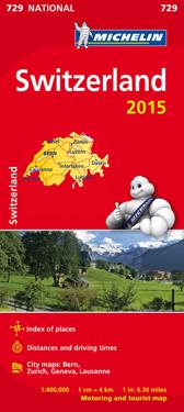 Schweiz 2015 Michelin 729 karta : 1:400000
