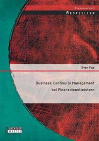 Business Continuity Management Bei Finanzdienstleistern