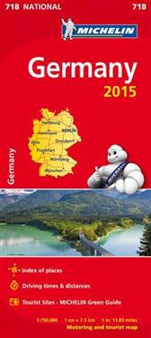 Tyskland 2015 Michelin 718 karta : 1:750000