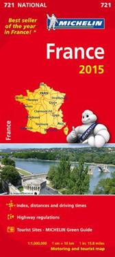 Frankrike 2015 Michelin 721 karta : 1:1milj