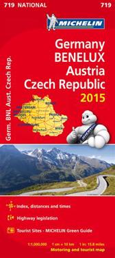 Germany Benelux Austria Czech Republic 2015 National Map 719