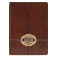 Journal - Lux-Leather - Brown Trust in the Lord Patch