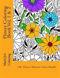 Flower Coloring Book Vol. 1 & 2