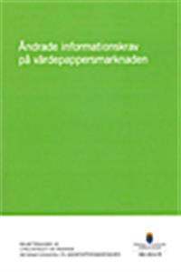 Ändrad informationskrav på värdepappersmarknaden. SOU 2014:70