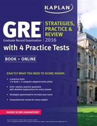 GRE(R) 2016 Strategies, Practice, and Review with 4 Practice Tests: Book + Online