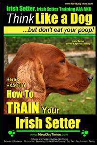 Irish Setter, Irish Setter Training AAA Akc: Think Like a Dog But Don't Eat Your Poop! Irish Setter Breed Expert Training: Here's Exactly How to Train
