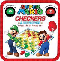 Super Mario Checkers & Tic Tac Toe Collector?s Game Set