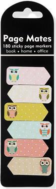 Owls Page Mates (Set of 180 Sticky Notes, Page Markers)
