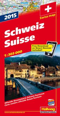 Schweiz 2015 Hallwag karta : 1:303000
