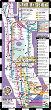 Streetwise Manhattan Bus Subway Map - Laminated Metro Map of Manhattan, New York - Pocket Size