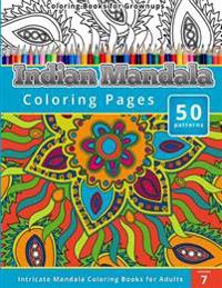Coloring Books for Grown-Ups Indian Mandala Coloring Pages