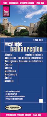 Reise Know-How Landkarte Westliche Balkanregion 1 : 725.000: Albanien, Bosnien und Herzegowina, Kosovo, Kroatien, Mazedonien, Montenegro, Serbien, Slowenien