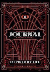Inspirational Guided Daily Journal Undated Diary: Ideal Journal to Beat the Blank Page, 7x10 Notebook with Red Art Deco Cover, 362 Pages, Undated Dail