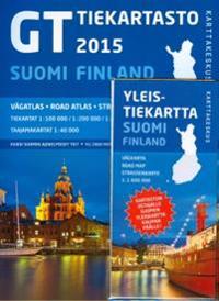 GT tiekartasto Suomi 2015 + Yleistiekartta, 1:100 000/1:200 000/1:250 000