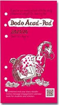 Dodo Acad-Pad Filofax-Compatible Personal Organiser Diary Refill 2015 - 2016 Week to View Academic Mid Year Diary