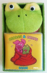 GRODAN och Grisen badar - badbok med handske