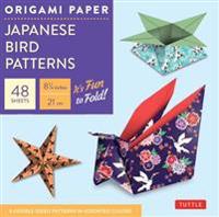 Origami Paper - Japanese Bird Patterns - 8 1/4