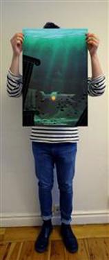 Jules Verne - En världsomsegling under havet (Telegram klassiker affisch)