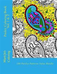 Paisley Coloring Book Vol. 1 & 2: 100 Detailed Paisley Patterns