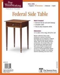 Fine Woodworking's Federal Side Table Plan