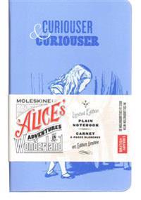 Moleskine Alice's Adventures in Wonderland Notebook, Pocket, Plain, Blue