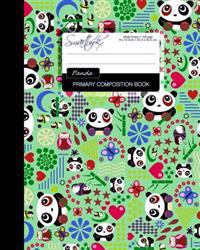 Primary Composition Book: Kids School Exercise Book with Pandas, Butterflies & Owls [ Times Tables * Wide Ruled * Large Notebook * Color * Perfe