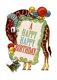 Circus Giraffe Birthday Greeting Cards [With Envelope]