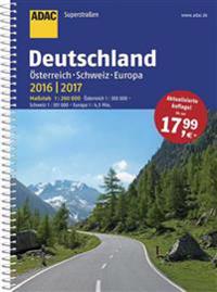 ADAC SuperStraßen 2016/2017 Deutschland, Österreich, Schweiz & Europa 1:200 000